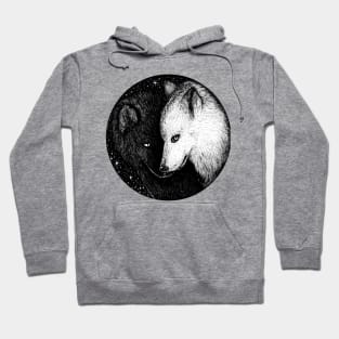 Wolves lovers - yin yang wolves Hoodie